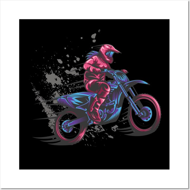 Motocross Girl Wall Art by TambuStore